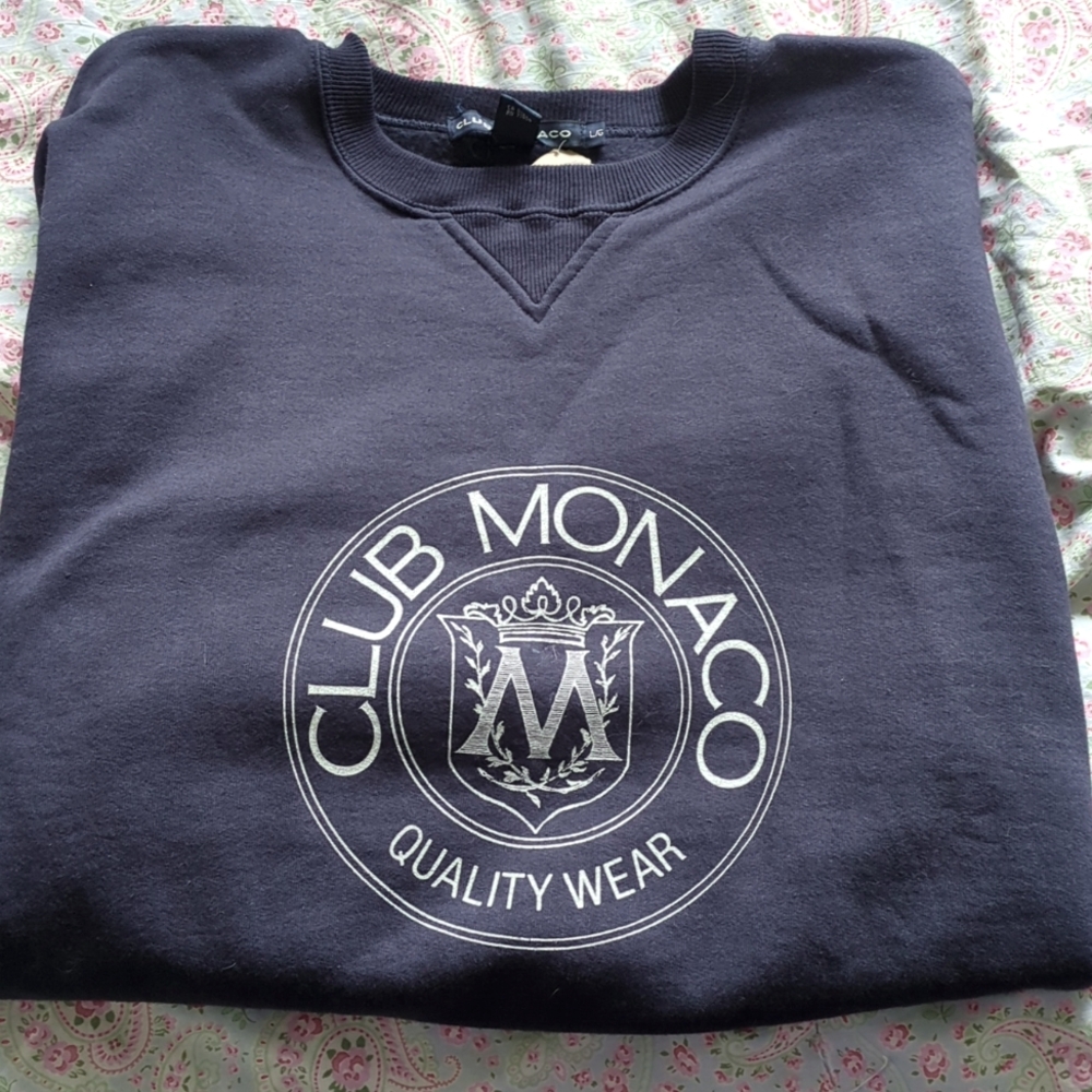 90s vintage Club Monaco Navy sweatshirt BNWT